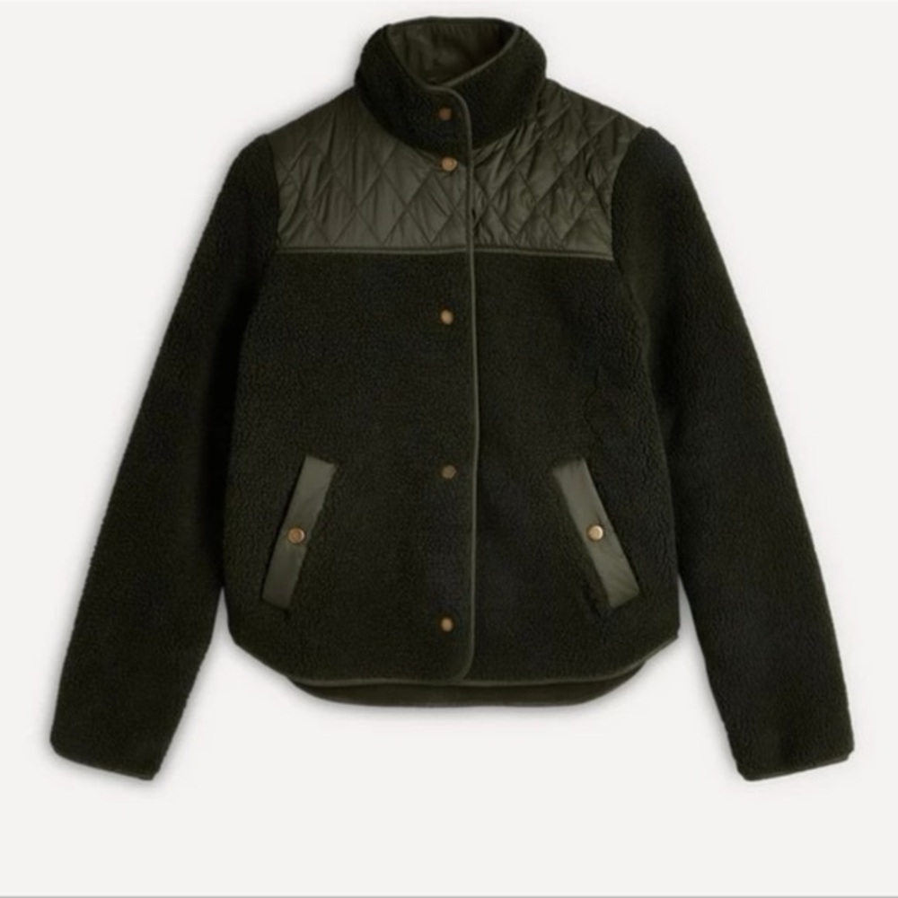Barbour Black and Green Quilted Jacket
